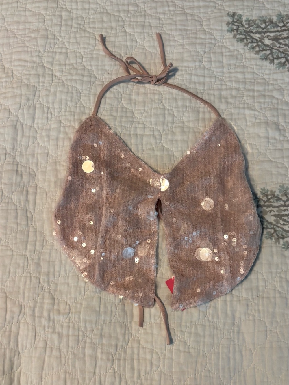 Edikted Sequin Halter Bralette Top